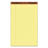 "The Legal Pad" Plus Ruled Perforated Pads With 40 Pt. Chipboard Back, Wide/Legal Rule, (50) Canary 8.5 x 14 Sheets, Dozen