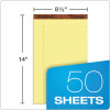 "The Legal Pad" Plus Ruled Perforated Pads With 40 Pt. Chipboard Back, Wide/Legal Rule, (50) Canary 8.5 x 14 Sheets, Dozen