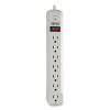 Protect It! Surge Suppressor, 7 Ac Outlets, 6 Ft Cord, 1,080 J, Light Gray