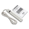 Protect It! Surge Suppressor, 7 Ac Outlets, 6 Ft Cord, 1,080 J, Light Gray