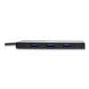 Ultra-Slim Portable Usb 3.0 Superspeed Hub, 4 Ports, Black