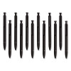 Monterey Soft Touch Ballpoint Pen, Retractable, Medium 1 Mm, Black Ink, Midnight Barrel, 12/Pack
