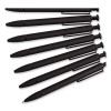 Monterey Soft Touch Ballpoint Pen, Retractable, Medium 1 Mm, Black Ink, Midnight Barrel, 12/Pack