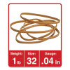 Rubber Bands, Size 32, 0.04" Gauge, Beige, 1 Lb Box, 820/Pack