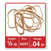 Rubber Bands, Size 54 (Assorted), Assorted Gauges, Beige, 4 Oz Box
