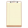 Hardboard Clipboard With Low-Profile Clip, 0.5" Clip Capacity, Holds 8.5 x 14 Sheets, Brown, 3/Pack