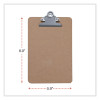 Hardboard Clipboard, 0.75" Clip Capacity, Holds 5 x 8 Sheets, Brown, 3/Pack