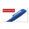 Pen-Style Permanent Marker, Fine Bullet Tip, Blue, Dozen