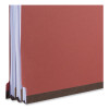 Pressboard Classification Folders, 2/5-Cut Tab: Right Of Center, Expands 2", 1 Divider, 4 Fasteners, Legal Size, Red, 10/Box