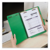 Pressboard Classification Folders, 2/5-Cut Tab, Expands 2", 2 Dividers, 6 Fasteners, Letter Size, Emerald Green, 10/Box