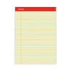 Perforated Ruled Writing Pads, Red Headband, Wide/Legal Rule, (50) Canary Yellow 8.5 x 11 Sheets, Dozen