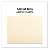 Top Tab File Folders, 1/3-Cut Tabs: Center Position, Letter Size, 0.75" Expansion, Manila, 100/Box