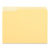 Interior File Folders, 1/3-Cut Tabs: Assorted, Letter Size, 11-Pt Stock, Yellow, 100/Box