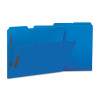Deluxe Reinforced Top Tab Fastener Folders, 1/3-Cut Tab: Assorted, Expands 0.75", 2 Fasteners, Letter Size, Blue, 50/Box
