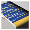 Deluxe Reinforced Top Tab Fastener Folders, 1/3-Cut Tab: Assorted, Expands 0.75", 2 Fasteners, Legal Size, Blue, 50/Box