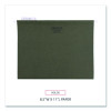 Hanging File Folders, Letter Size, 1/5-Cut, Standard Green, 25/Box
