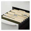 Box Bottom Hanging File Folders, 2" Capacity, Letter Size, 1/5-Cut Tabs, Standard Green, 25/Box