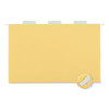 Deluxe Bright Color Hanging File Folders, Legal Size, 1/5-Cut Tabs, Yellow, 25/Box