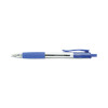 Comfort Grip Ballpoint Pen, Retractable, Medium 1 Mm, Blue Ink, Clear/Blue Barrel, Dozen