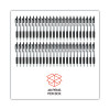 Comfort Grip Ballpoint Pen, Retractable, Medium 1 Mm, Black Ink, Clear/Black Barrel, 48/Pack