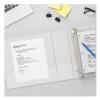 Slant D-Ring View Binder, 3 Rings, 1" Capacity, 11 x 8.5, White, 12/Carton