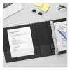 Deluxe Non-View D-Ring Binder With Label Holder, 3 Rings, 2" Capacity, 11 X 8.5, Black