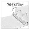 Slant D-Ring View Binder, 3 Rings, 5" Capacity, 11 x 8.5, White