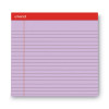 Colored Perforated Ruled Writing Pads, Wide/Legal Rule, (50) Orchid 8.5 x 11 Sheets, Dozen