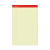 Perforated Ruled Writing Pads, Red Headband, Wide/Legal Rule, (50) Canary Yellow 8.5 x 14 Sheets, Dozen