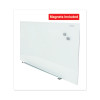 Frameless Magnetic Glass Marker Board, 48" x 36", White Surface