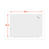 Frameless Magnetic Glass Marker Board, 48" x 36", White Surface