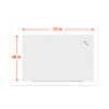 Frameless Magnetic Glass Marker Board, 72" x 48", White Surface