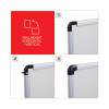 Modern Melamine Dry Erase Board With Aluminum Frame, 72" x 48", White Surface, Satin Aluminum Frame