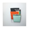 Wall Files, 3 Sections, Letter Size, 13" x 4" x 14", Clear, 3/Set