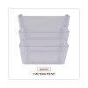 Wall Files, 3 Sections, Letter Size, 13" x 4" x 14", Clear, 3/Set