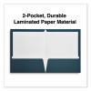 Laminated Two-Pocket Folder, Accommodates (100) 11 x 8.5 Sheets, Navy, 25/Box