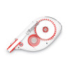 Side-Application Correction Tape, Non-Refillable, 0.2" x 32.75 Ft, White Tape, Clear/Red Dispenser, 6/Pack