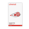 Correction Tape Dispenser, Non-Refillable, 0.2" x 26.25 Ft, White Tape, Clear/Red Dispenser, 10/Pack