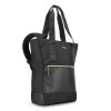 Parker Hybrid Tote/Backpack, Fits Devices Up To 15.6", Polyester, 3.75 x 16.5 x 16.5, Black/Gold