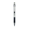 F-301 Ballpoint Pen, Retractable, Fine 0.7 Mm, Black Ink, Stainless Steel/Black Barrel, Dozen