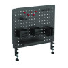 Pegboard Organizer, Three Compartments, 20.58 x 1 x 17, Black, Steel
