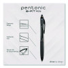 Pentonic Ballpoint Pen, Retractable, Fine 0.7 Mm, Black Ink, Black Barrel, 12/Pack
