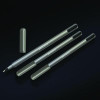 Pentonic Ballpoint Pen, Stick, Medium 1 Mm, Black Ink, Charcoal Gray Barrel, 25/Pack