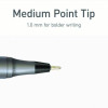 Pentonic Ballpoint Pen, Stick, Medium 1 Mm, Black Ink, Charcoal Gray Barrel, 25/Pack
