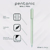 Pentonic Gel Pen, Stick, Fine 0.7 Mm, Black Ink, Pale Gray Barrel, 10/Pack
