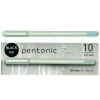 Pentonic Gel Pen, Stick, Fine 0.7 Mm, Black Ink, Pale Gray Barrel, 10/Pack