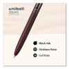 Zento Gel Pen, Retractable, Medium 0.7 Mm, Black Ink, Assorted Barrel Colors, Dozen