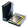 Recycled Plastic Desktop Document Organization Set, (1) Letter-Sized Letter Tray, (1) Magazine File, Translucent Ash