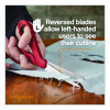 Premier Left Handed Scissors, 9.75" Long, 8" Cut Length, Offset Red Handle