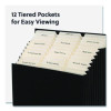 Stadium File, 10.5" Expansion, 12 Sections, 1/3-Cut Tabs, Letter Size, Charcoal